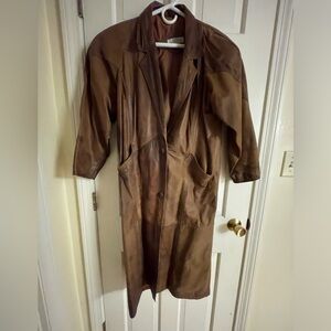 Vintage Long Leather Jacket